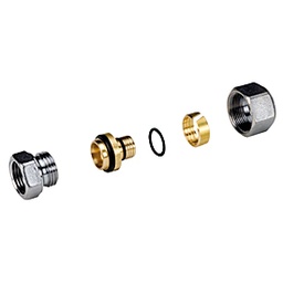 [22503] ADAPTADOR AJUSTE MECANICO 1/2" X (16X2) CON CONEXION HEMBRA R187FX048 GIACOMINI