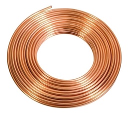 [23036] CAÑO DE COBRE FLEXIBLE Ø 1/2" - 0.8 MM - ROLLO 45MTS - BRASIL - PRECIO POR MT