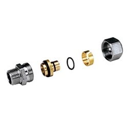 [23106] RACOR RECTO ROSCA MACHO PARA TUBO DE PLÁSTICO O MULTICAPA  1/2" x(20x2) GIACOMINI COD: R187MX062 (copia)