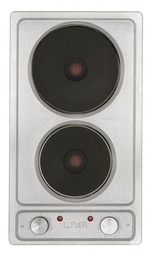 [23119] ANAFE ELECTRICO ACERO INOXIDABLE  2 HORNALLAS  - CLEVER