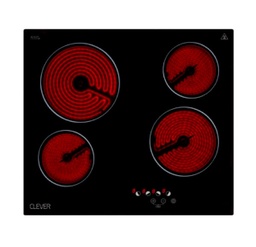 [23122] ANAFE ELECTRICO VITROCERAMICO CLEVER - 4 HORNALLAS