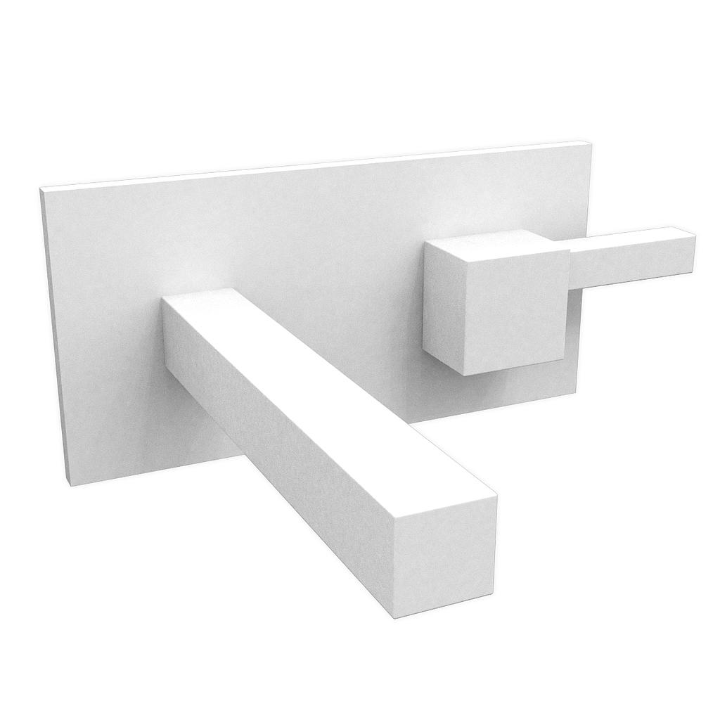 [23270] GRIFERIA LAVATORIO DE PARED ONE BLOCK HIDROMET - WHITE - 10 AÑOS DE GARANTIA