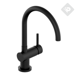 [23274] GRIFERIA MONOCOMANDO COCINA JOCKEY HIDROMET - PICO CURVO - BLACK - 10 AÑOS DE GARANTIA