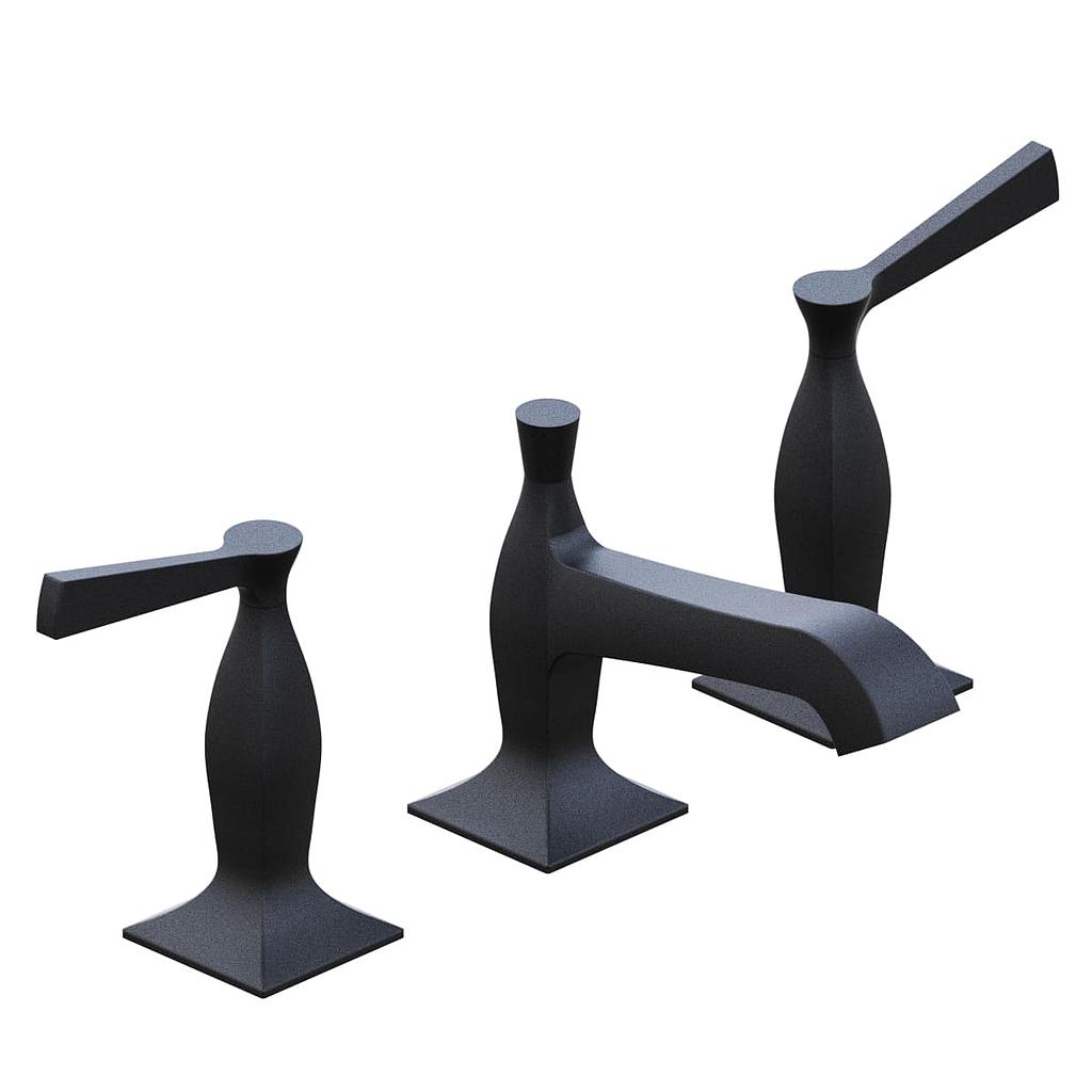 [23296] GRIFERIA LAVATORIO NEW CASTLE ETS LEVER HIDROMET - BLACK - 10 AÑOS DE GARANTIA