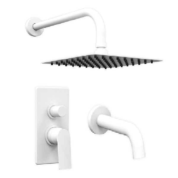 [23339] GRIFERIA DUCHA CON TRANSFERENCIA MONOCOMANDO RAPTOR HIDROMET - WHITE - 10 AÑOS DE GARANTIA