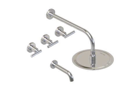 [23434] GRIFERIA DUCHA CON TRANSFERENCIA SUN LEVER HIDROMET - CROMO - 10 AÑOS DE GARANTIA [4508CRCR]