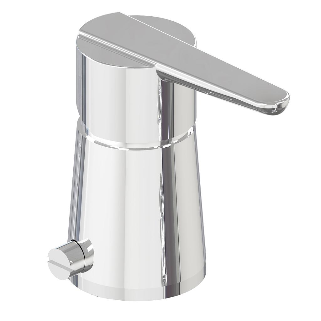 [23472] GRIFERIA BIDET CON TRANSFERENCIA MONOCOMANDO FLAT HIDROMET - CROMO - 10 AÑOS DE GARANTIA