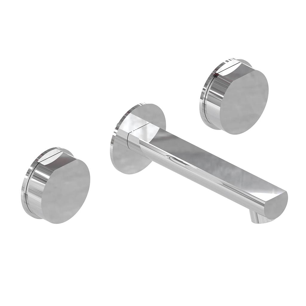 [23691] GRIFERIA BICOMANDO LAVATORIO DE PARED LUXURY CROMO HIDROMET – 10 AÑOS DE GARANTÍA [15090CRCR]