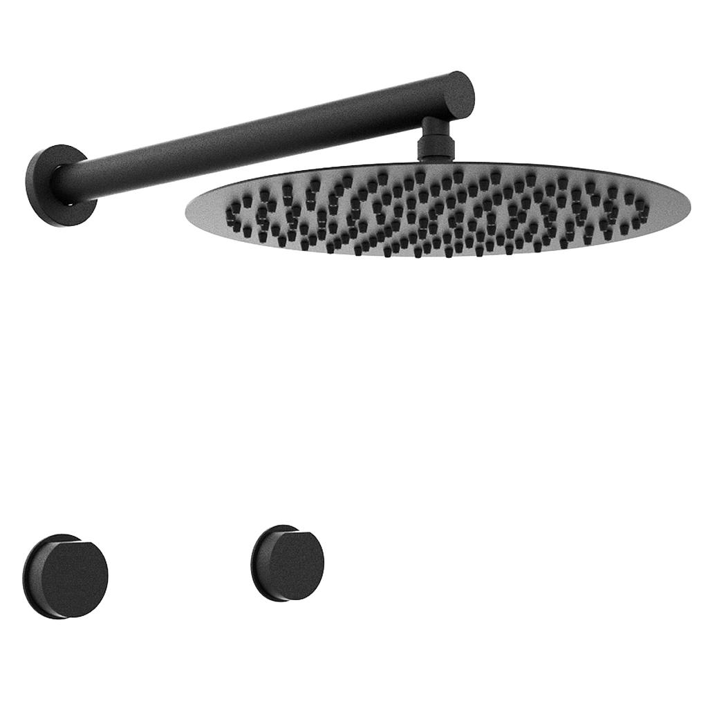 [23695] GRIFERIA BICOMANDO DUCHA SIN TRANSFERENCIA LUXURY BLACK HIDROMET – 10 AÑOS DE GARANTÍA [15009NEGR]