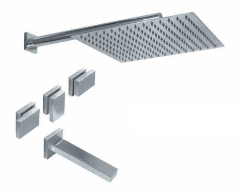 [23699] GRIFERIA BICOMANDO DUCHA CON TRANSFERENCIA BLOCK PLANE CROMO HIDROMET – 10 AÑOS DE GARANTÍA [34008CRCR]