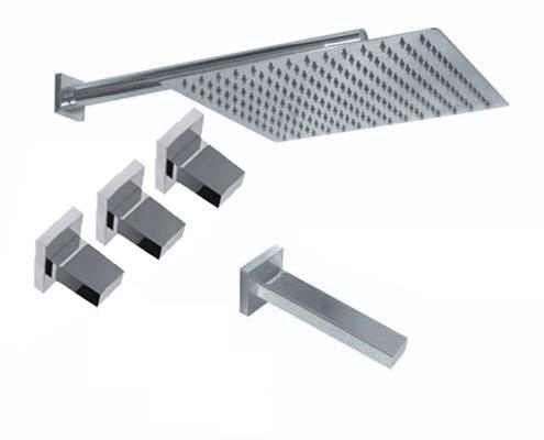 [23715] GRIFERIA BICOMANDO DUCHA CON TRANSFERENCIA BLOCK UP CROMO HIDROMET – 10 AÑOS DE GARANTÍA [34003CRCR]