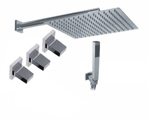 [23718] GRIFERIA BICOMANDO DUCHA 2 VIAS CON TRANSFERENCIA CON DUCHADOR BLOCK UP CROMO HIDROMET – 10 AÑOS DE GARANTÍA [34063CRCR]