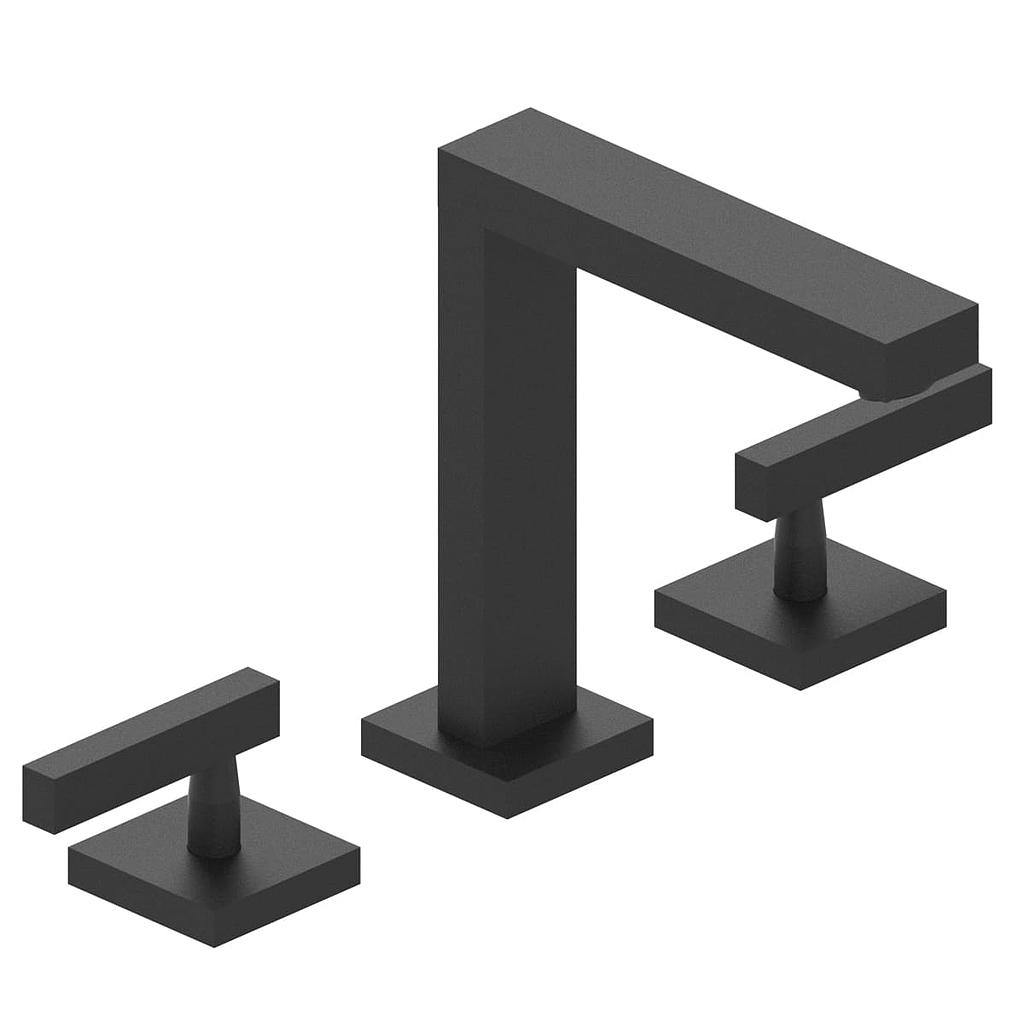 [23762] GRIFERIA BICOMANDO LAVATORIO BLOCK LEVER BLACK HIDROMET – 10 AÑOS DE GARANTÍA [03406NEGR]