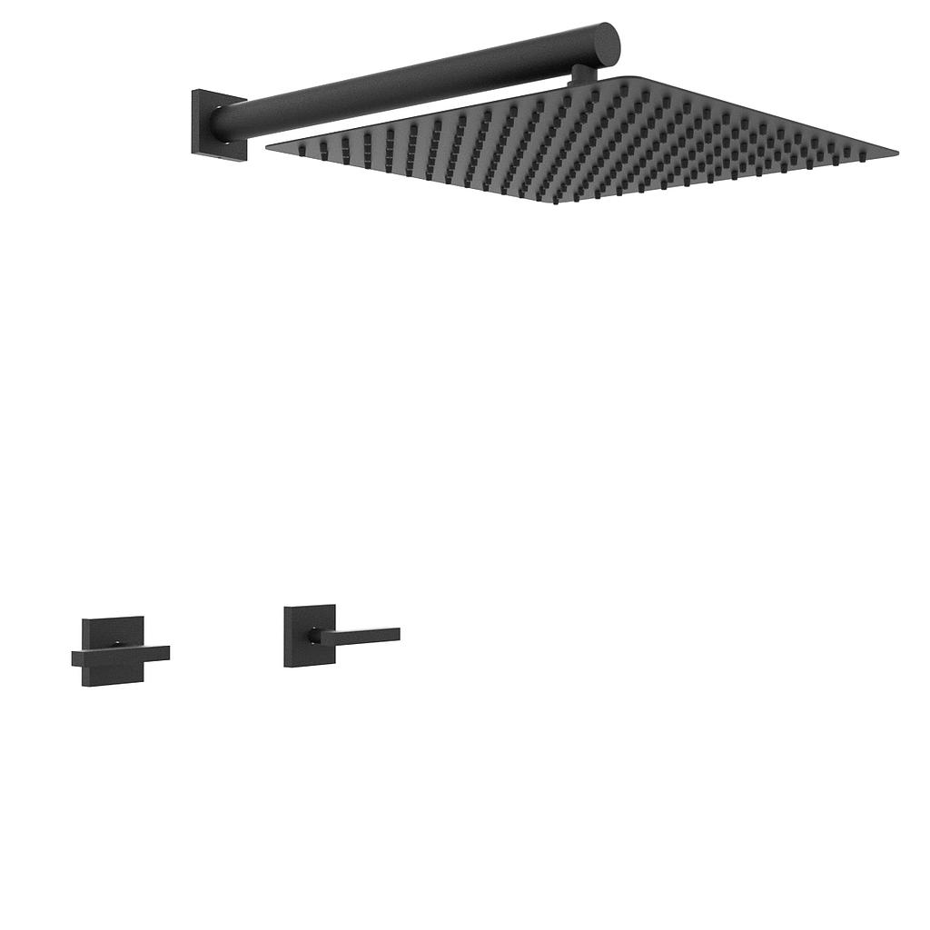 [23765] GRIFERIA BICOMANDO DUCHA SIN TRANSFERENCIA BLOCK LEVER BLACK HIDROMET – 10 AÑOS DE GARANTÍA [03409NEGR]