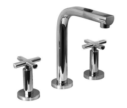 [23811] GRIFERIA BICOMANDO LAVATORIO FLAT CRUZ CROMO HIDROMET – 10 AÑOS DE GARANTÍA [84101CRCR]