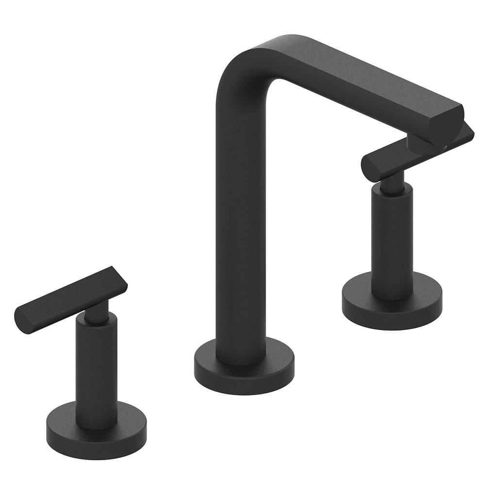 [23839] GRIFERIA BICOMANDO LAVATORIO FLAT LEVER BLACK HIDROMET – 10 AÑOS DE GARANTÍA [84106NEGR]