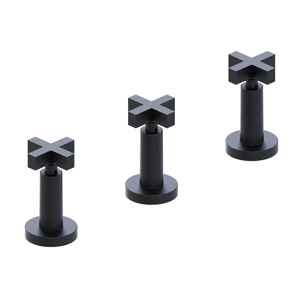 [23907] GRIFERIA BICOMANDO BIDET LOOK CRUZ BLACK HIDROMET – 10 AÑOS DE GARANTÍA [31102NEGR]