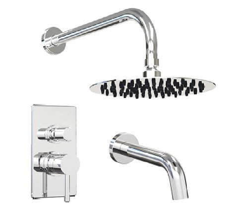 [24129] GRIFERIA MONOCOMANDO DUCHA CON TRANSFERENCIA EMBUTIDA VECTOR CROMO – 10 AÑOS DE GARANTÍA [42103CRCR]