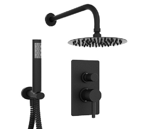 [24143] GRIFERIA MONOCOMANDO DUCHA 2 VIAS CON TRANSFERENCIA CON DUCHADOR VECTOR BLACK – 10 AÑOS DE GARANTÍA [42112NEGR]