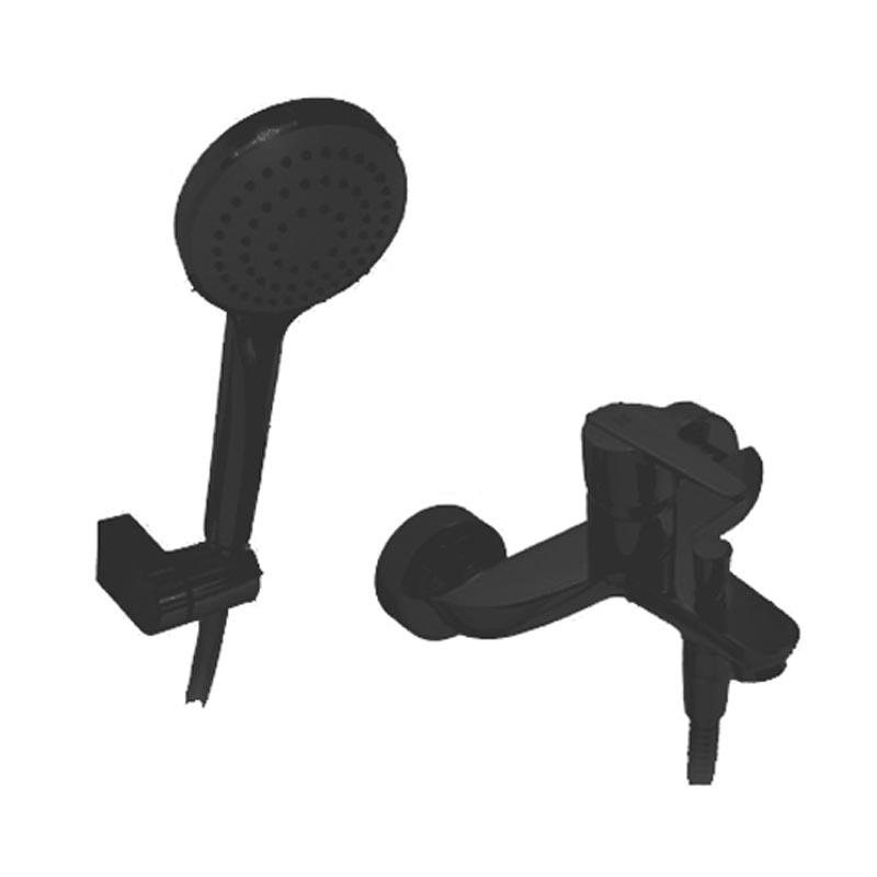 [24183] GRIFERIA MONOCOMANDO DUCHA CON TRANSFERENCIA EXTERIOR FLAT BLACK – 10 AÑOS DE GARANTÍA [08477NEGR]