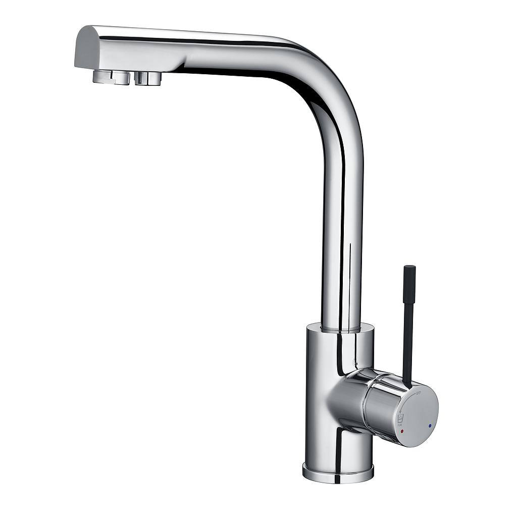 [24245] GRIFERÍA MONOCOMANDO KITCHEN PRO COCINA MESADA CON AGUA FILTRADA CROMO PIAZZA [10321]
