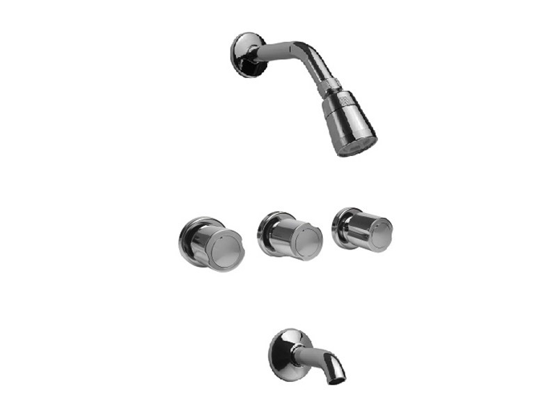 [24316] GRIFERÍA BICOMANDO CONVENCIONAL VIVA PLUS DUCHA DE EMBUTIR CON TRANSFERENCIA CROMO HYDROS [703911]