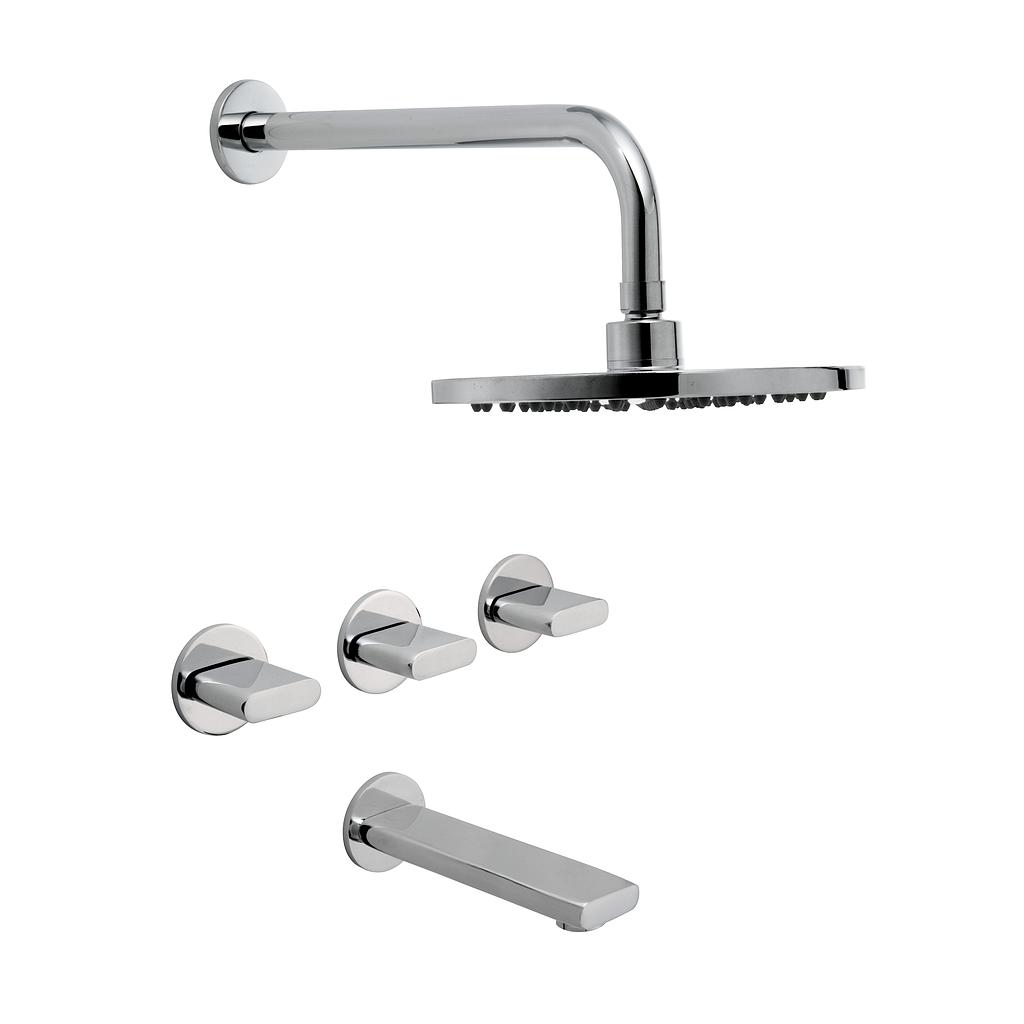 [24329] GRIFERÍA BICOMANDO CIERRE CERAMICO ICON BAÑERA CON TRANSFERENCIA CROMO PIAZZA [21306]