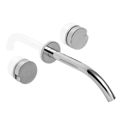 [24341] GRIFERÍA BICOMANDO CIERRE CERAMICO LOUNGE LAVATORIO DE PARED CROMO PIAZZA [22603]