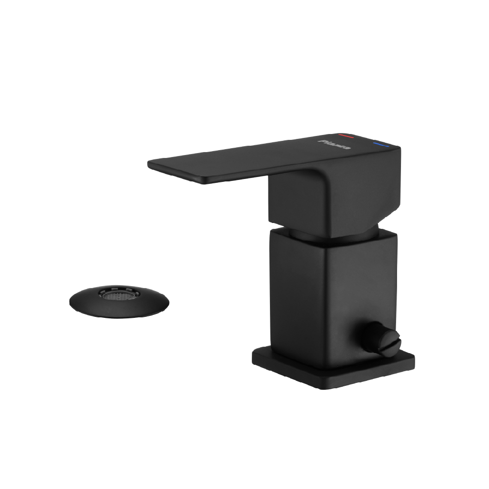 [24487] GRIFERÍA MONOCOMANDO ARQ BIDET CON TRANSFERENCIA NEGRA PIAZZA [10404NE]