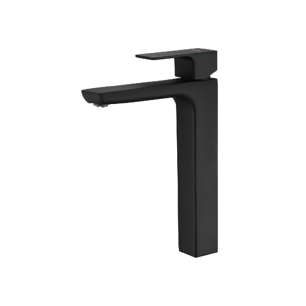 [24489] GRIFERÍA MONOCOMANDO ARQ LAVATORIO MESADA ALTO NEGRO PIAZZA [10402NE]
