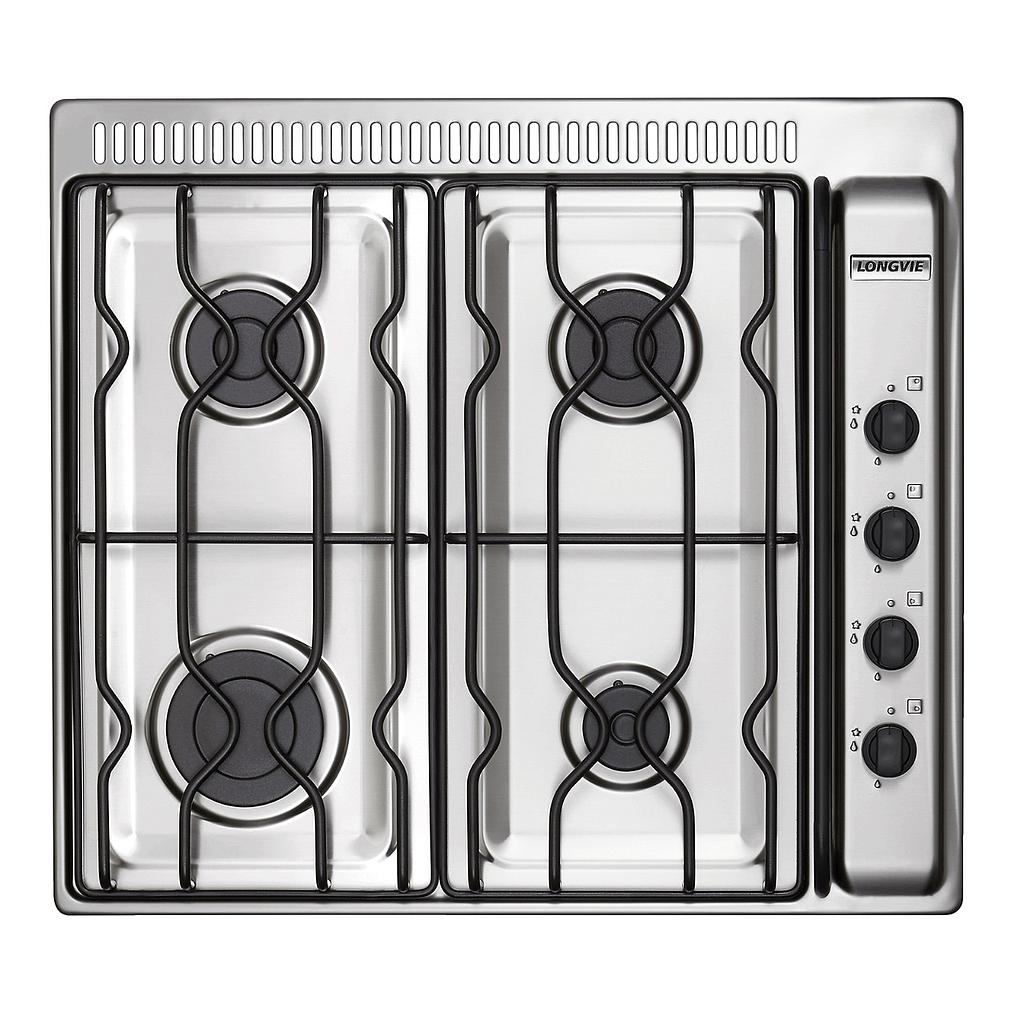 [25680] ANAFE STD - ENCASTRABLE A GAS LONGVIE  60CM - INOXIDABLE - EFICIENCIA "A" [A2600XF / RXF] (copia)