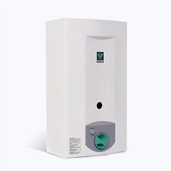[25882] CALEFON 14Lts BLANCO COMPACTO GN/TN - ENCENDIDO PIEZOELECTRICO - VOLCAN [315KRV]