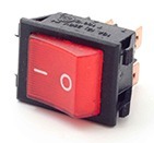 [25988] INTERRUPTOR BIP.6.3 220V - CAJA NEGRA TECLA XP - [90000495]